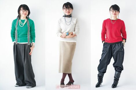 《春のロンTおしゃれテク》レイヤードやアクセサリーで部屋着から外出着に!首元にスカーフでスタイルUP効果