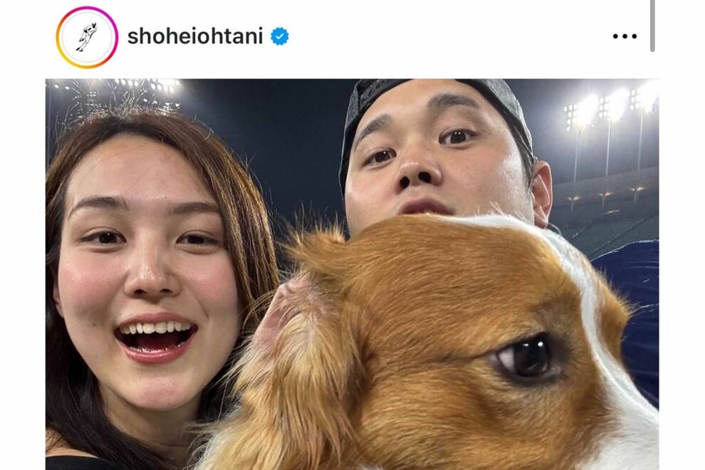 大谷翔平と妻・真美子さんの愛犬・デコピンが東京タワー前に“降臨”で「お留守番じゃないの!?」WBC快勝後…