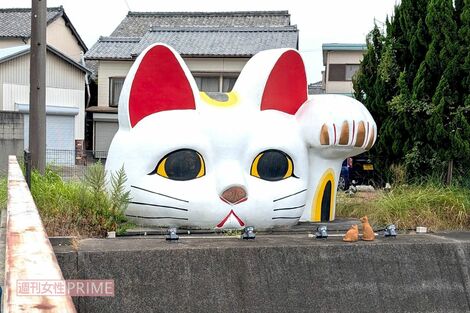 《愛知常滑のランドマーク》巨大見守り猫『とこにゃん』が真っ赤に!観光協会が明かした「愛知・名古屋アジア大会」仕様
